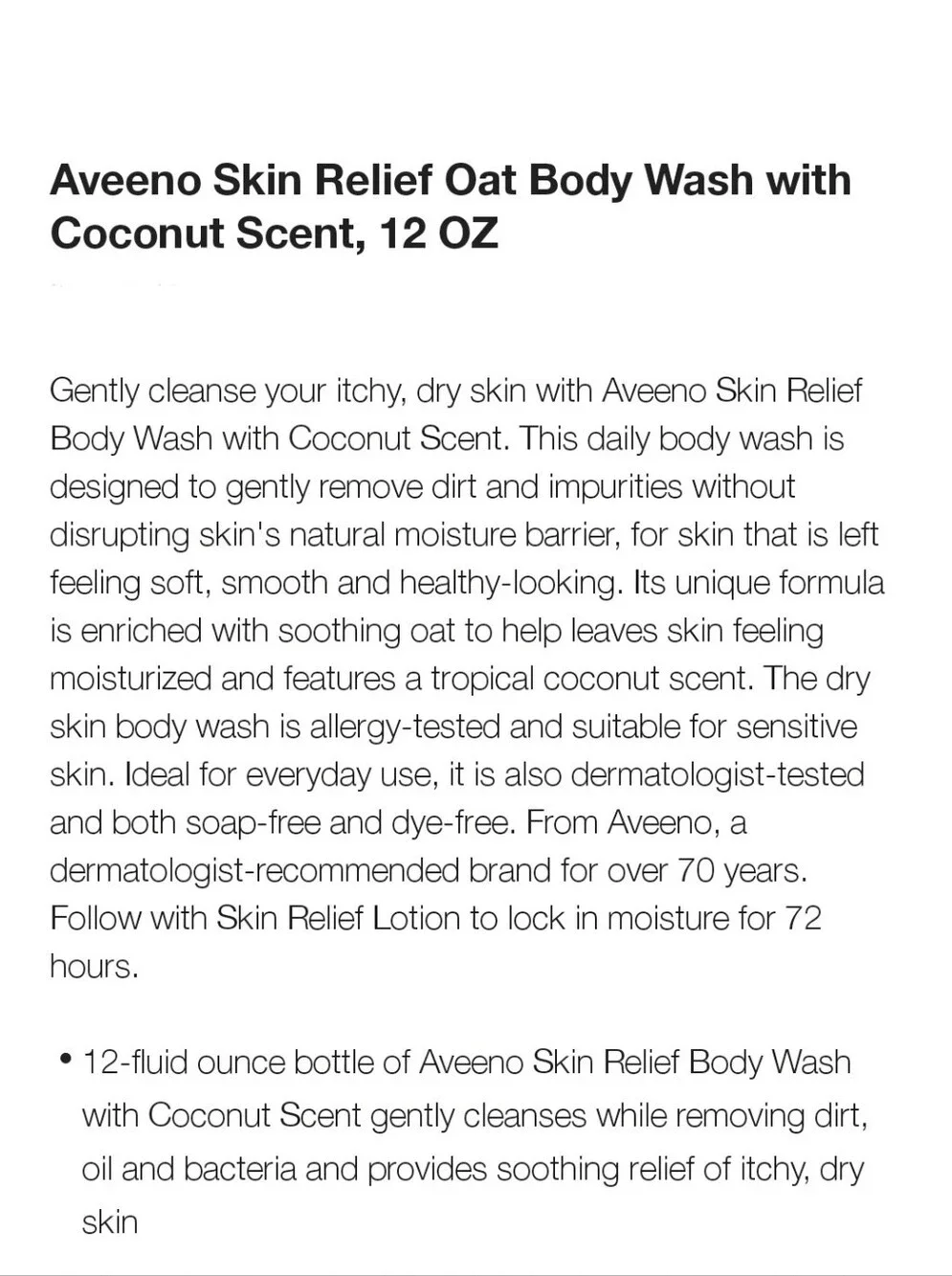 🔮3/$15 Aveeno Skin Relief Body Wash Coconut